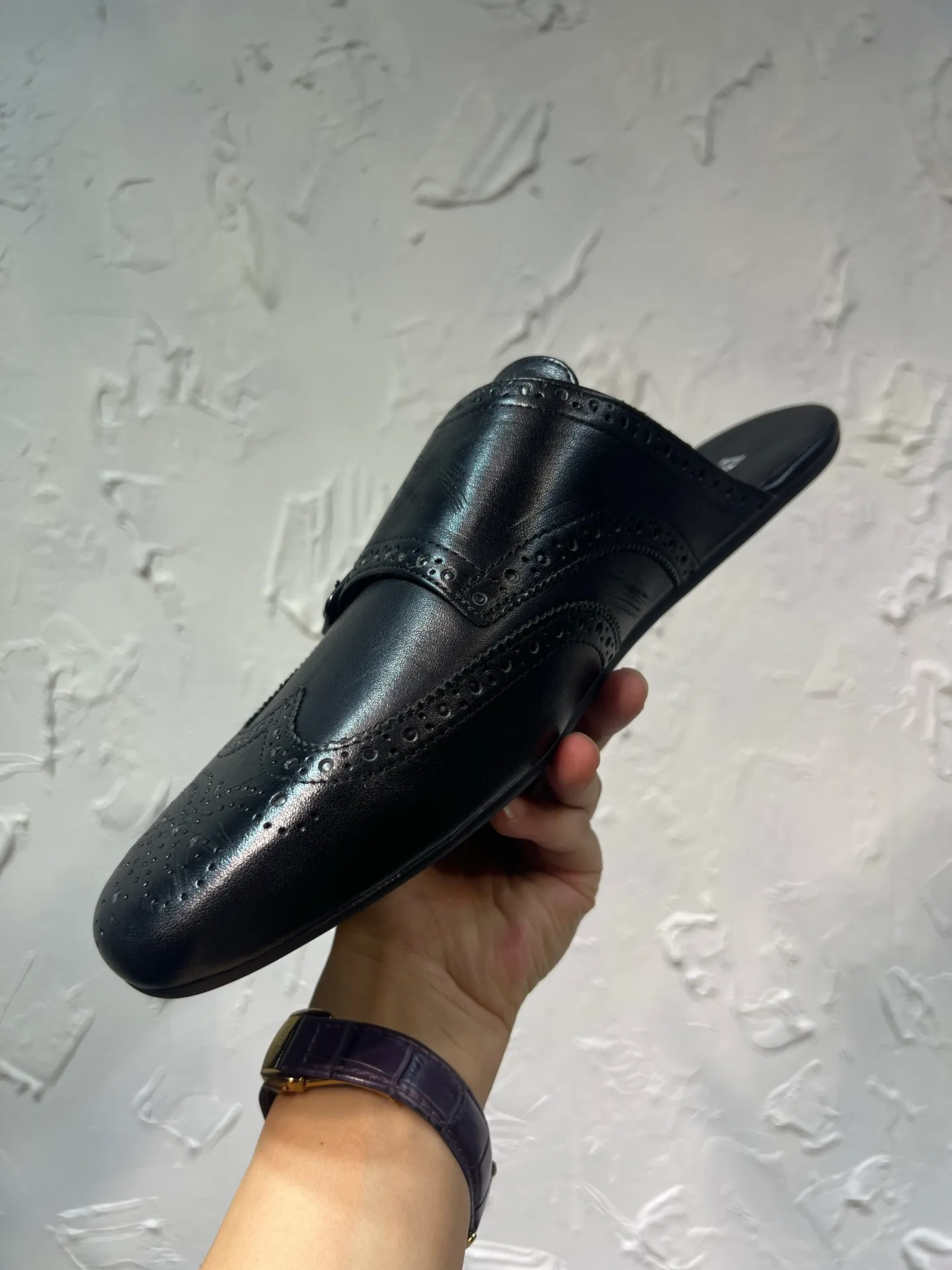 P780 prada derby2025 spring and autumn latest Prada slip-on retro men's Muleto shoes, Shuffle double-buckle Monk shoes, upper cowhide, lining and foot cowhide, rubber sole, black and brown 2-color original packaging Code number: 39-46